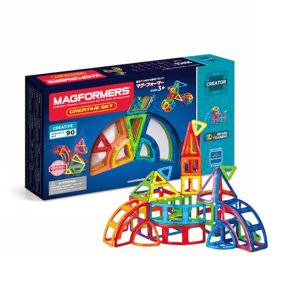マグ・フォーマー クリエイティブセット（90ピース）: ボーネルンド  オンラインショップ。世界中の知育玩具など、あそび道具がたくさん。0歳からのお子様へのプレゼントにも。